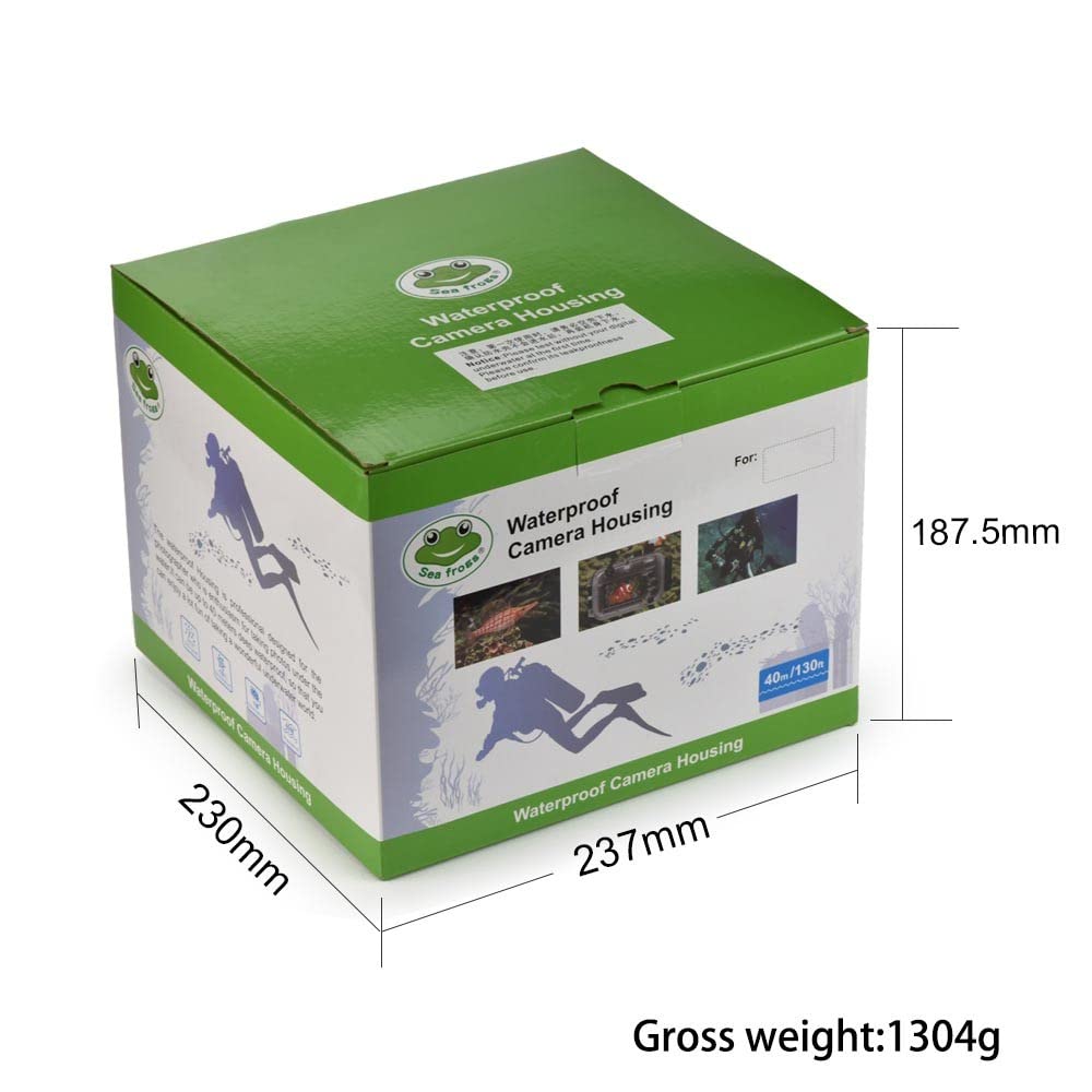 Seafrogs A7 Ii Pro/Ng Series 40M/130Ft Underwater Waterproof Housing Waterproof Case For Sony A7 Ii A7R Ii A7S Ii, Support 28-70Mm Lens Black [Updated Version]