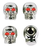 Custom Accessories 16220 Chrome Skull Style Valve Cap -, Pack of 4