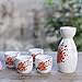 Tosnail 5 pcs Ceramic Japanese Sake Set - Orange Blossom