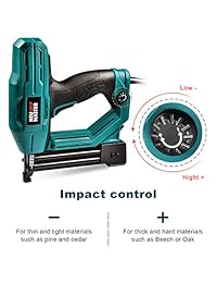 Pistola de clavo eléctrica NEU MASTER NTC0040 para tapicería, mejora del hogar y carpintería, incluye corona estrecha (corona de 1 4") grapas de 400 piezas y clavos de sujetador, 100 unidades