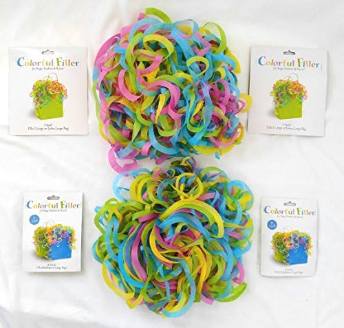 Set of 2 Large and 4 Medium Colorful Filler Tissue Wrap Swirls