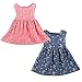 Gotd Summer Kids Baby Girls Floral Sleeveless Princess Dress Vest Clothes (3T, Pink )