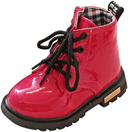 Baby Leather Martin Sneakers,Toponly Sport Artificial Leather Boys Girls Martin Sneaker Winter Thick Snow Baby Casual Shoes 1-3T (Fashion Red, 24)