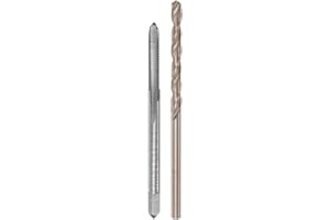 uxcell Tap & Bit Sets, M3 x 0.5 H2 Straight Flute Machine Thread Milling Tap, 2.5mm M35 Cobalt High Speed Steel (HSS-CO) Twis