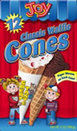 Joy ConeWaffle Jacketed Classic Cone, 12-Count (Pack of 6)