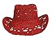 Crocheted Red Western Toyo Cowgirl Hat