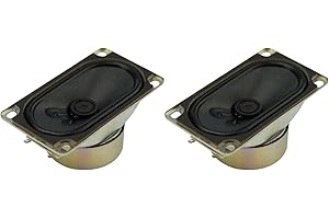 JRGKJCP Speaker, 4Ohm/ 10W Horn Stereo Amplifier DIY Accessory, Diameter: 90MM/3.54inch; Width: 50mm/1.97inch；Height:35MM/1.57inch, with 20CM Terminal Cable. (2 Pack; Weight:276G)