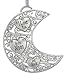 Filigree Moon Christmas Ornament - I Love You to The Moon and Back - Engraved Words in Heart Shape with Crystal Jeweled Accents - Red Gift Bag Included - 4