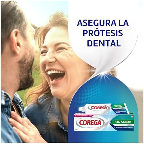 Sin Sabor Crema Fijadora Prótesis Dentales, Fijación Fuerte, 2 x 70 g