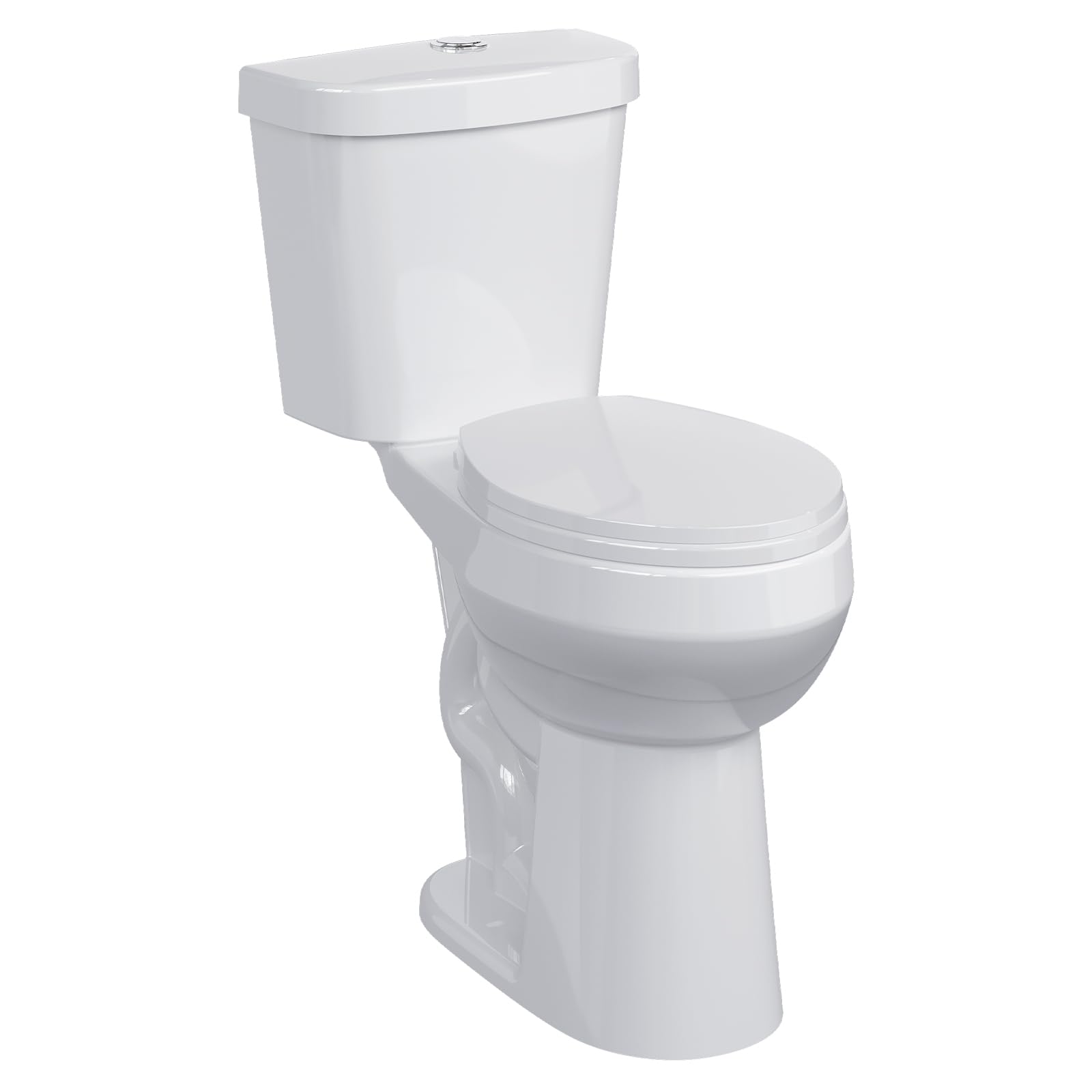Photo 1 of * NEW TOILET COMPLETED ACCESORIES** Two-Piece Toilet, 21" Height, Round Bowl for Bathrooms with Soft Close Seat, Extra Tall Height Toilet with 1.28 Siphonic Flush Cotton White