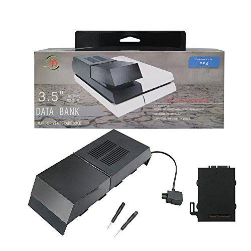 J&TOP PlayStation 4 Data Bank 3.5" Hard Drive Enclosure Upgrade Dock for PS4 with Flip-open Cover (without Hard Drive) - Thumbnail 5