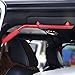 Hooke Road Solid Steel Rear Grab Handle Bar for 2007-2018 Jeep JK Wrangler Unlimited 4-Door - Pair (Red)