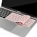 Mosiso Keyboard Cover for Touch Bar Models Newest Version MacBook Pro 13 A1706 & MacBook Pro 15 A1707 (2017 & 2016) with Touch ID, Rose Quartz