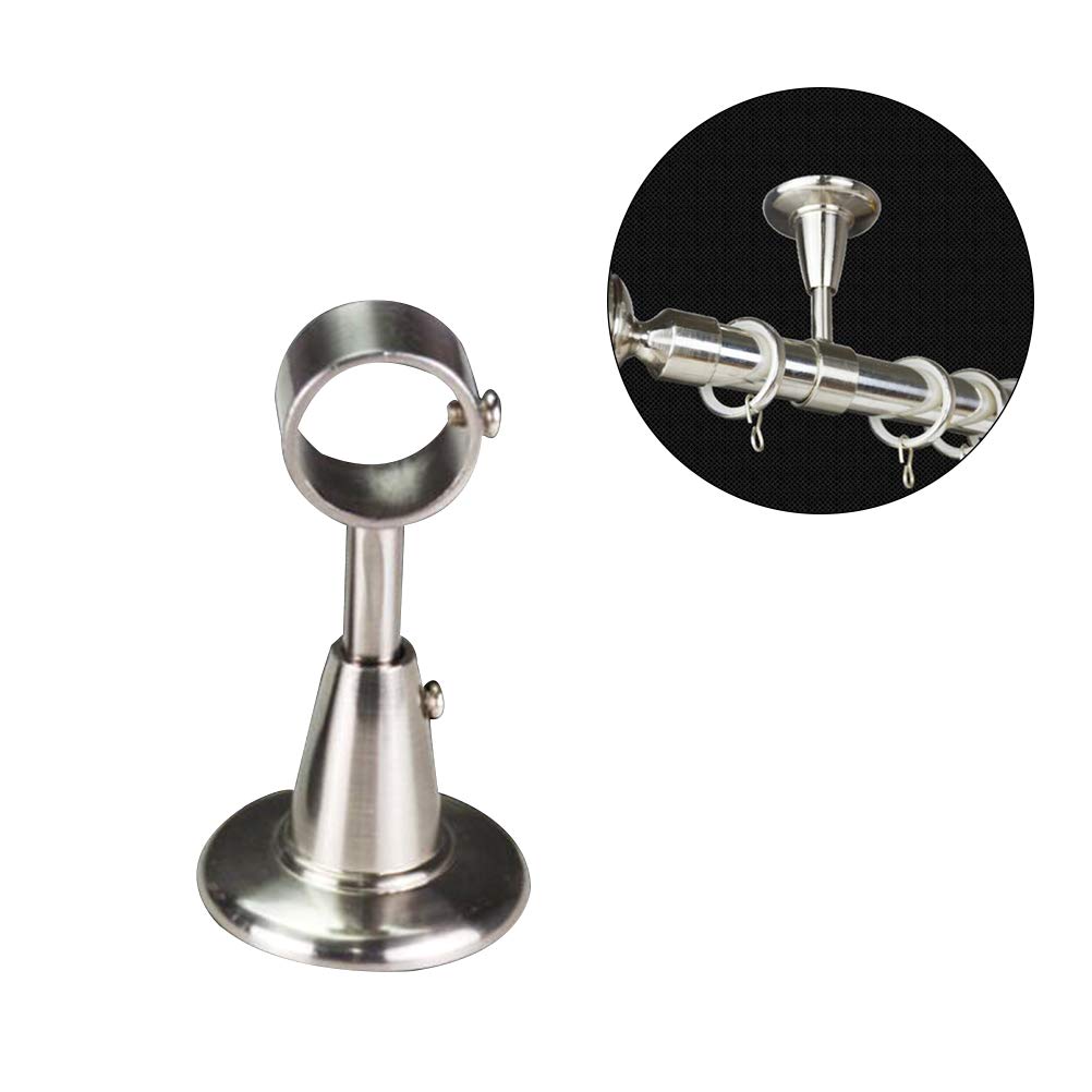 Vosarea 2pcs 28mm Diameter Curtain Rod Bracket Aluminum Alloy