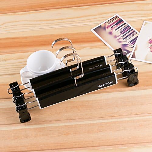 WYHYDCG 10pcs£¬ Plastic Clothes Hangers ,Plastic Coat Hangers for Tops/Skirts/Dresses, , elegant black trousers stand