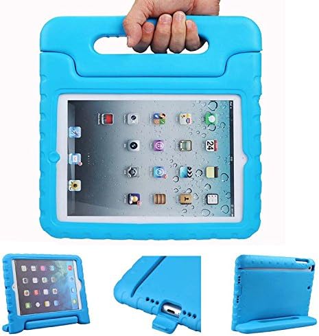 iPad Air Case,iPad 5 Case - Animov Light Weight Shockproof Kido Series Multi Function Convertible Kids Friendly Handle Cases Cover with stand For iPad 5th generation - Blue
