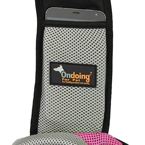Acecharming Pet Sling Carrier,Breathable Soft Pet Travel Tote Carrier Pet Sling Shoulder Carry Handbag,Designed for Puppy,Kitty and Rabbits(Updated Version,Rose Red)