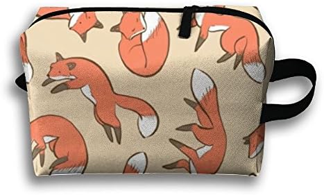 Personalized Cute Fox Travel Cosmetic Bags Organizer Pouch
