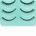 Dedila 5 Pairs Natural Short Sparse Cross False Eyelashes Fake Eye Lashes Extension Makeup Tools
