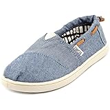 Toms Classic Youth Round Toe Canvas Blue Flats