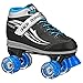 Roller Derby Boys Blazer Lighted Wheel Roller Skate, Black, Size 4