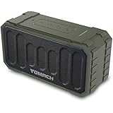 Vomach Outdoor Speaker IPX6 Waterproof Stereo Sound Bluetooth Speakers Wireless Portable Speakers Army Green