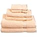 Superior Luxurious Soft Hotel & Spa Quality 6-Piece Towel Set, Made of 100% Premium Long-Staple Combed Cotton - 2 Washcloths, 2 Hand Towels, and 2 Bath Towels, Peach