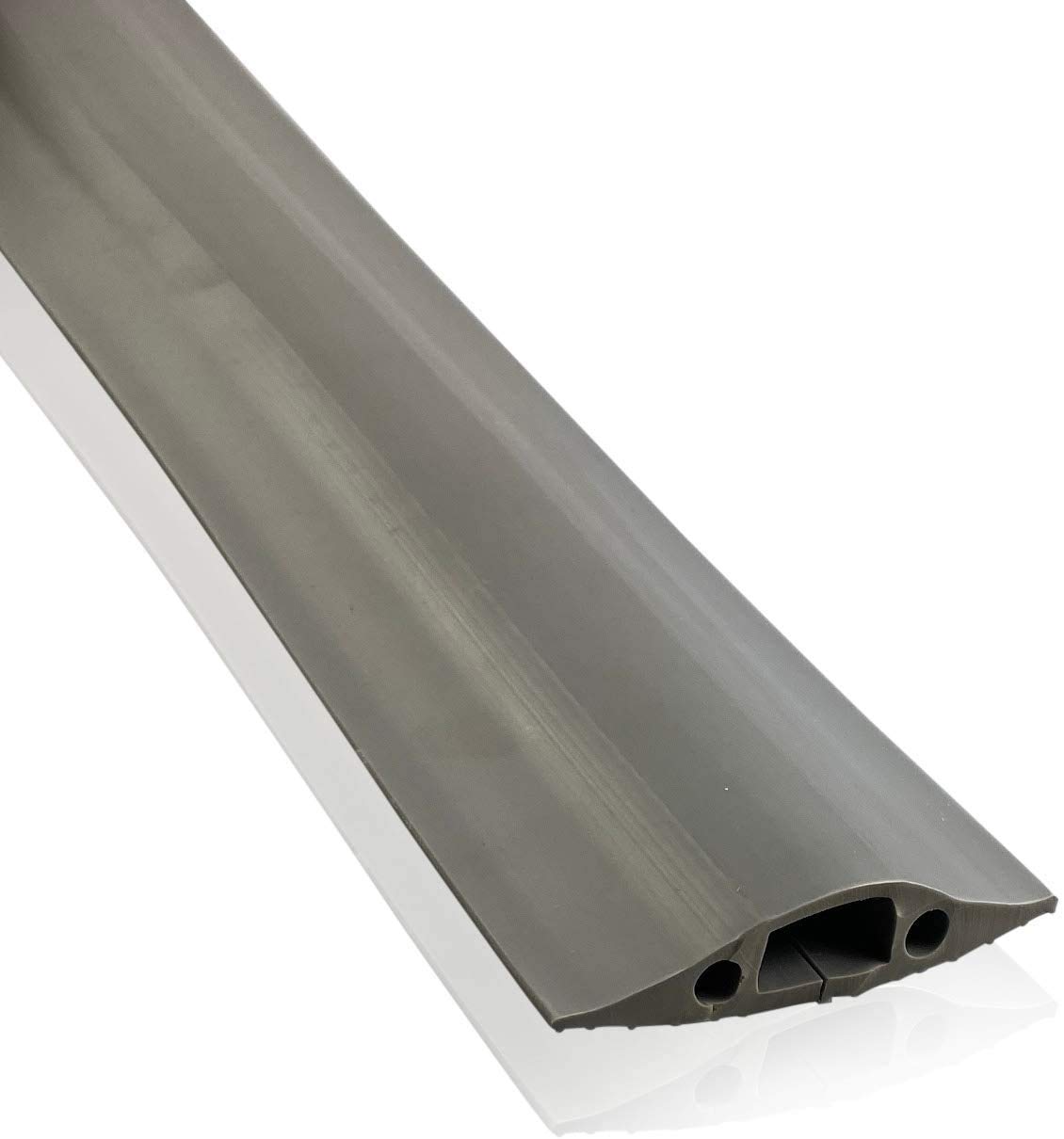 On1shelf® Medium Duty Floor Cover Protector | Protect Prevent a Trip Hazard | Cable Cavity 30mm (W) x 10mm (H) | Grey (4M)