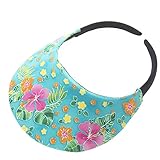 Aqua Floral Visor