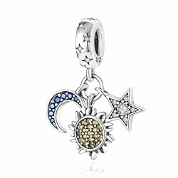 VALGACLS Sun Star Moon Charm Sun Charm Star Charm