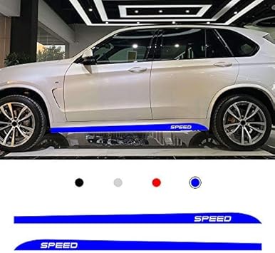 Amazon Com Carado Racing Body Side Stripe Skirt Roof Hood Decal Sticker For Bmw 1 2 3 4 5 6 7 Series X1 X3 X4 X5 M Sport Vinyl Sport Badge Car Styling Accessories Blue 1 Pair Automotive