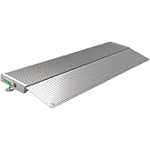 EZ-ACCESS - Wheelchair Ramp - Portable Threshold Ramp for Doorways and Home Steps, Self Supporting Aluminum Angled Entry Threshold Ramp for Uneven Surfaces and Single Step Rises - 12 x 36.25 Inch
