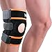 Patella Knee Brace for Arthritis Pain and Support with Side Stabilizers for Meniscus Tear, Women, Men, Acl, Running, Mcl, Tendonitis, Athletic, Lcl - Adjustable Neoprene Open Knee Sleeve -Orange