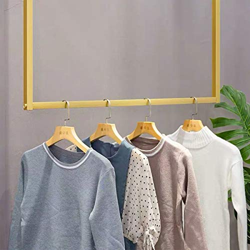 MDEPYCO Clothing Store Simple Wall Mounted Metal Display Rack, Window