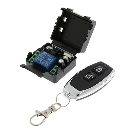 perfk 433MHz DC 12V Funkfernschalter Relaisausgang Empfängermodul mit Sender