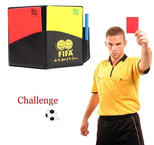 Binglinghua New Sport Football Soccer Referee Wallet Notebook with Red Card and Yellow Card