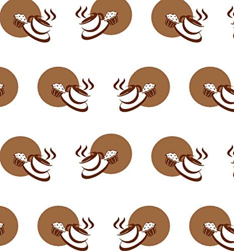 RestaurantWraps.com Waxed Sheets, Basket Liner and Food Wrap, 12" x 12", Coffeehouse Print (3 Packs of 1000 Sheets)
