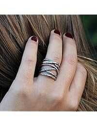 PZ Anillo de plata de ley 925 para carretera