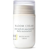 Beekman 1802 Bloom Cream Goat Milk Face Moisturizer, 1.69 fl oz | Goat Milk &amp; Niacinamide, Barrier Support, Lightweight Hydration, Microbiome Friendly, All Skin Types, Cruelty Free