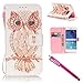 Firefish Galaxy S6 Case, Galaxy S6 Wallet Case, Kickstand Card Slots Cash Holder Dual Layer Impact Resistant Case Cover with Wrist Strap Magnetic Snap Closure for Samsung Galaxy S6-Owl