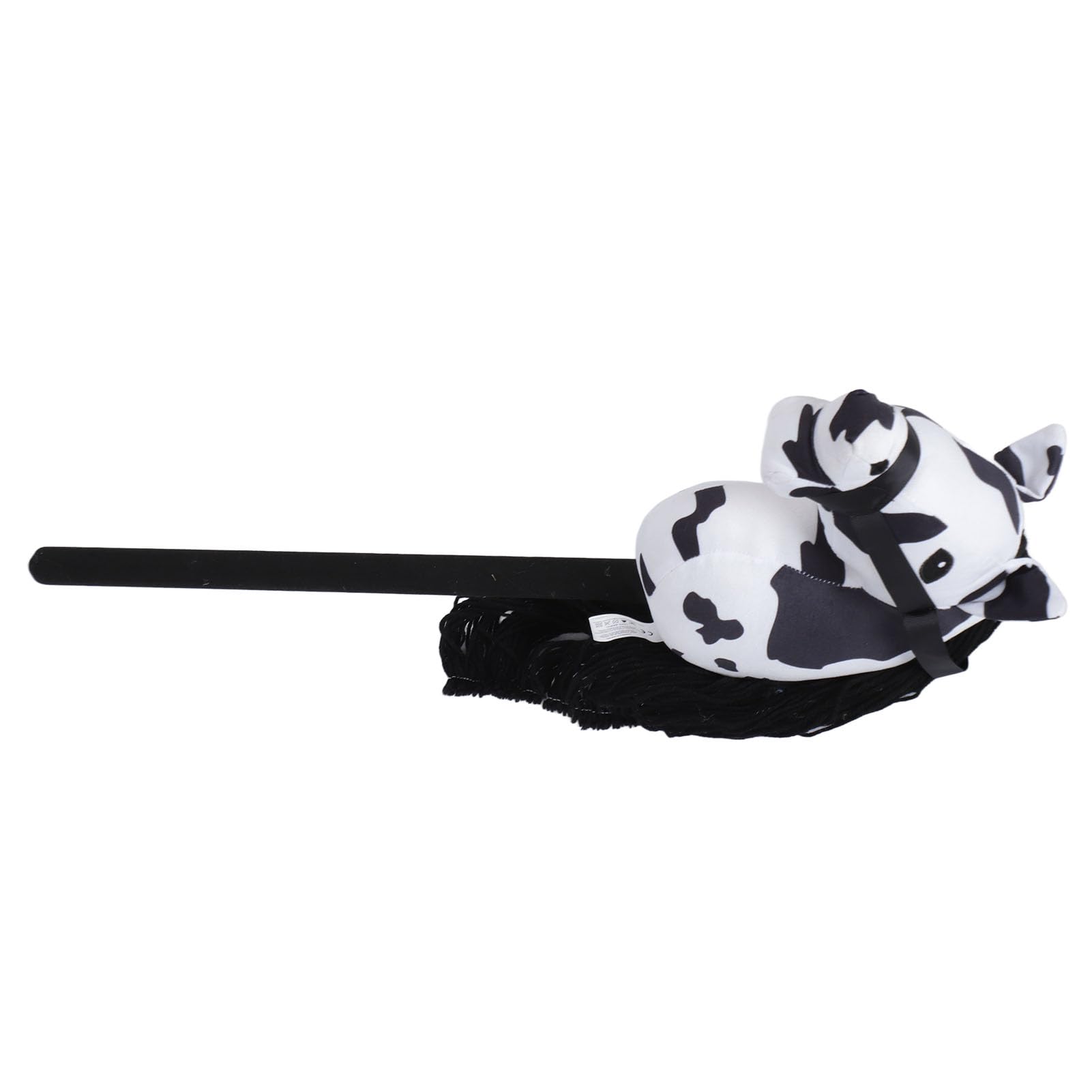 Syrisora 70cm Height Plush Horse Stick Toy Cute Expression 2 Sound Effect Outdoor Stuffed Stick Horse Stick Horse with Wood Wheels Hobby Horse Fur Real Horse Toys Stick Jumps (White)