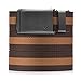 SlideBelts Men's Canvas Belt - Brown & Tan with Winged Gunmetal Buckle