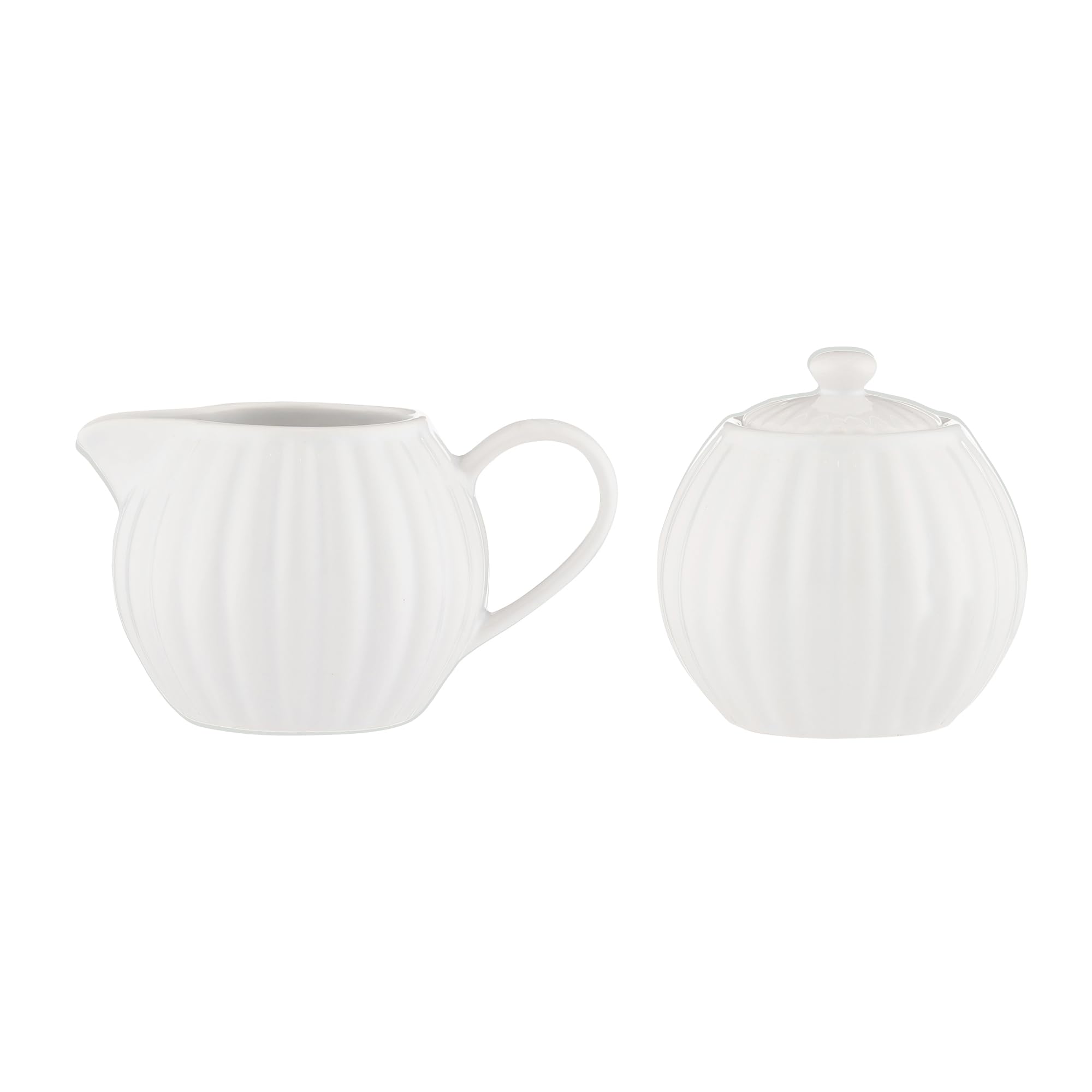 Price & Kensington 0056.818 Milk Jug & Sugar Bowl, Stoneware, White