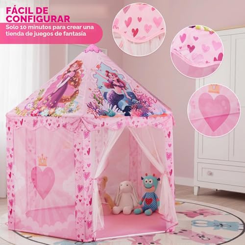 Cosone Princess Tent - Large Indoor Outdoor Playhouse Girls Tent Garden Houses Toys Gift Girl 2 3 4 5 6 7 8 Years Old