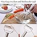 AONAN Ultra Sharp Stainless Steel Dual Julienne & Vegetable Peeler with Cleaning Brush