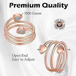 Feraco 2 Pcs Copper Magnetic Rings for