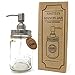 Smith's Mason Jars 500ml Refillable Liquid Hand Soap Jar Dispenser with Stainless Steel Liquid Pump for Bathroom, Countertop, Kitchen, Laundry Room | BPA Free & Eco Friendly