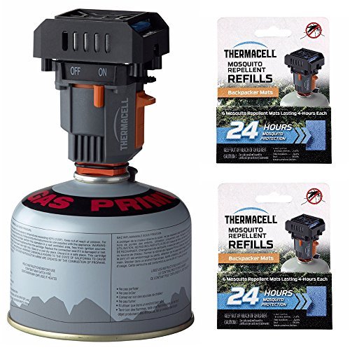 Thermacell MR-BP Backpacker Mosquito Repeller with two 24-Hour M-24 Mat Refills