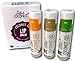 USDA Organic Coconut Oil + Beeswax Lip Balm with Vitamin E from The Crafted Coconut | 100% Natural Chapstick to Moisturize Dry and Chapped Lips | Great for Kids | Variety Pack of 3 Assorted Flavors