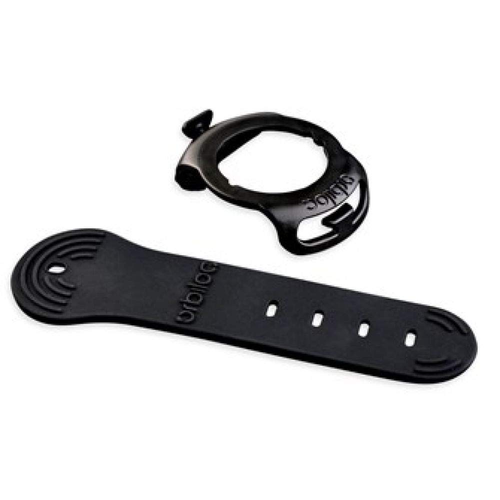 Orbiloc Quick Mount Adjustable Silicone Rubber Strap, Dog LED Safety Light Replacement Kit, One Size, black
